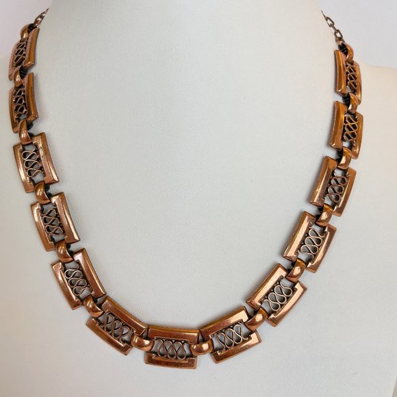 Renoir Jewelry - Vintage Renoir Copper Necklace Mid Century Modern Modernist Squiggle Jewelry